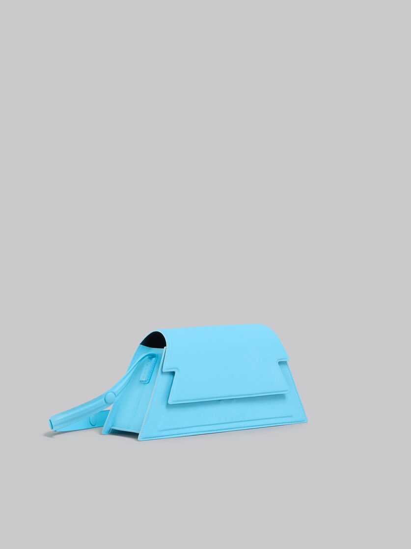 MEDIUM TRUNKOISE BAG IN SMOOTH LIGHT BLUE LEATHER - 5