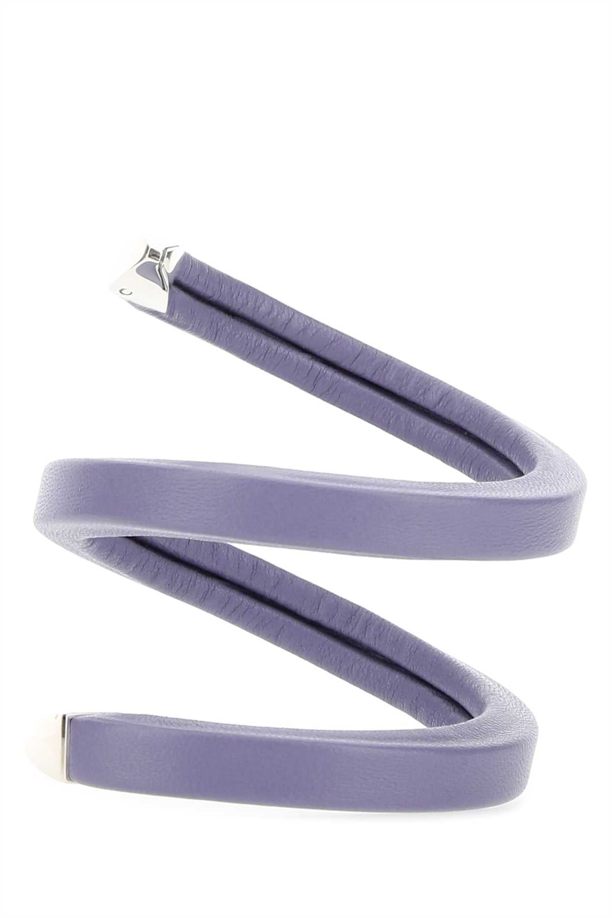 Bottega Veneta Women Lilac Nappa Leather Bracelet - 2