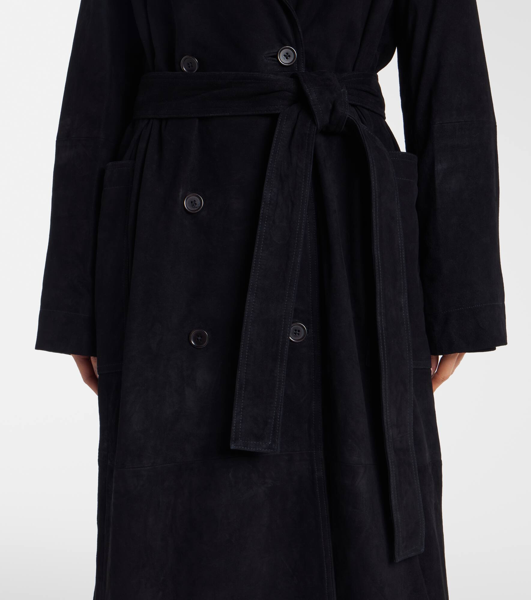 Suede wrap coat - 5