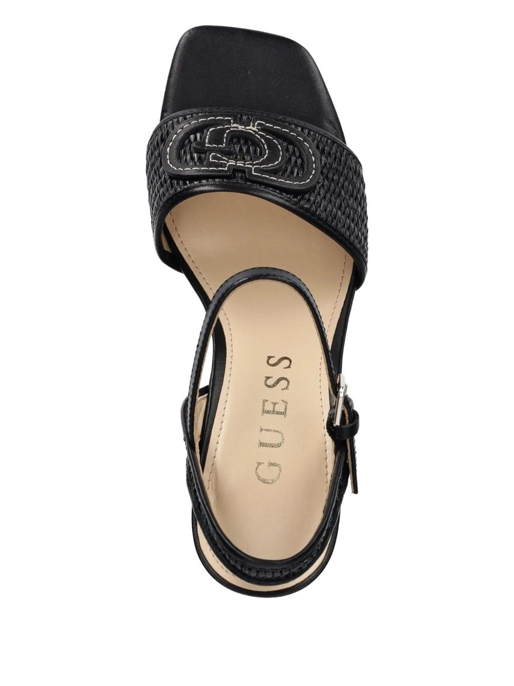 85mm Ganika woven-strap block-heel sandals - 4