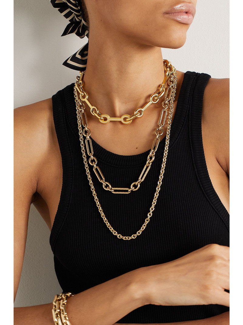LAUREN RUBINSKI 14-karat gold necklace Gold outlook