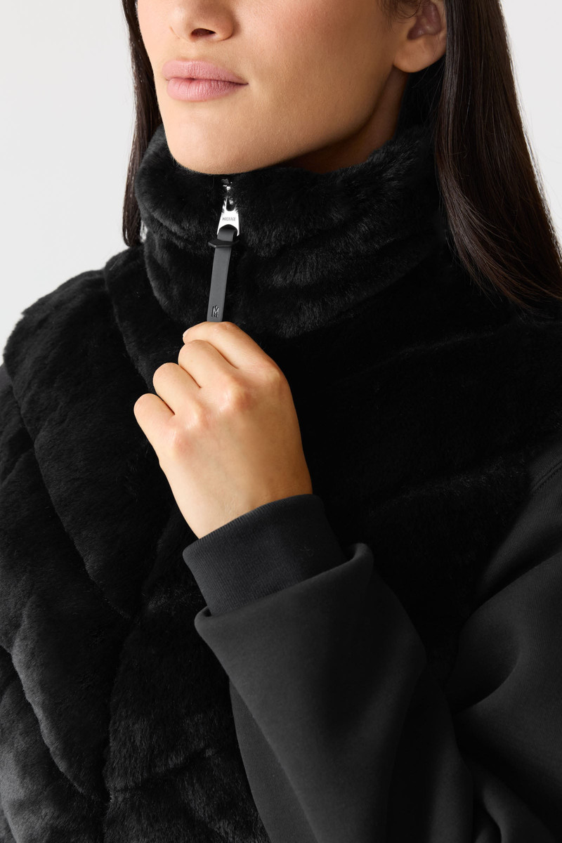 TWIGGY Down Faux-Fur Quilted Vest 6