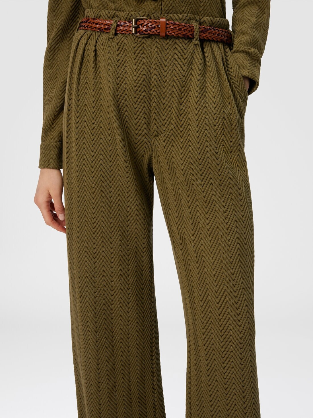 Tailored Pants with Zigzag Pattern - 5