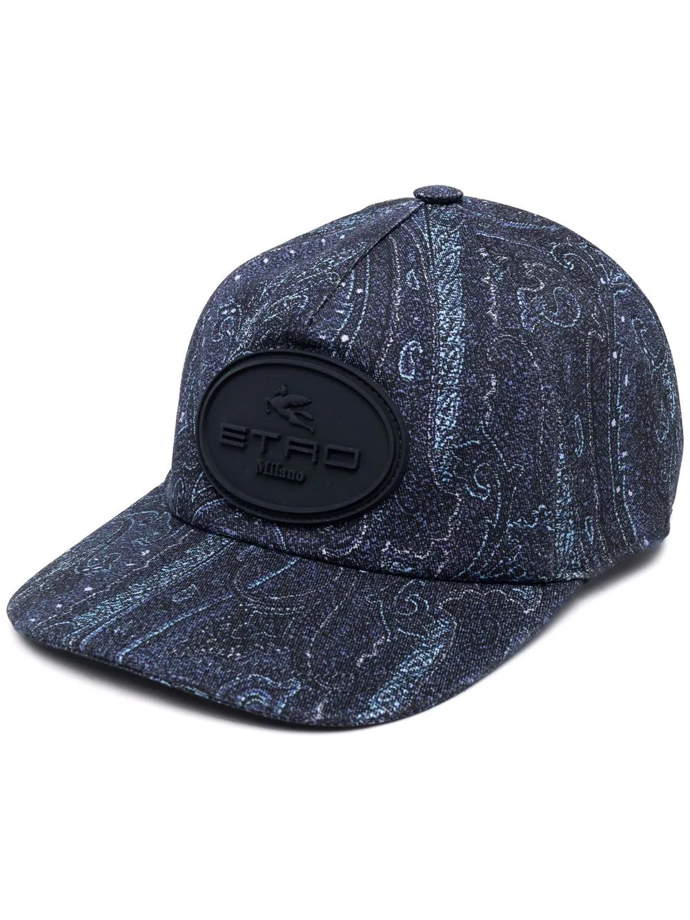 appliqué logo paisley-print cap - 1