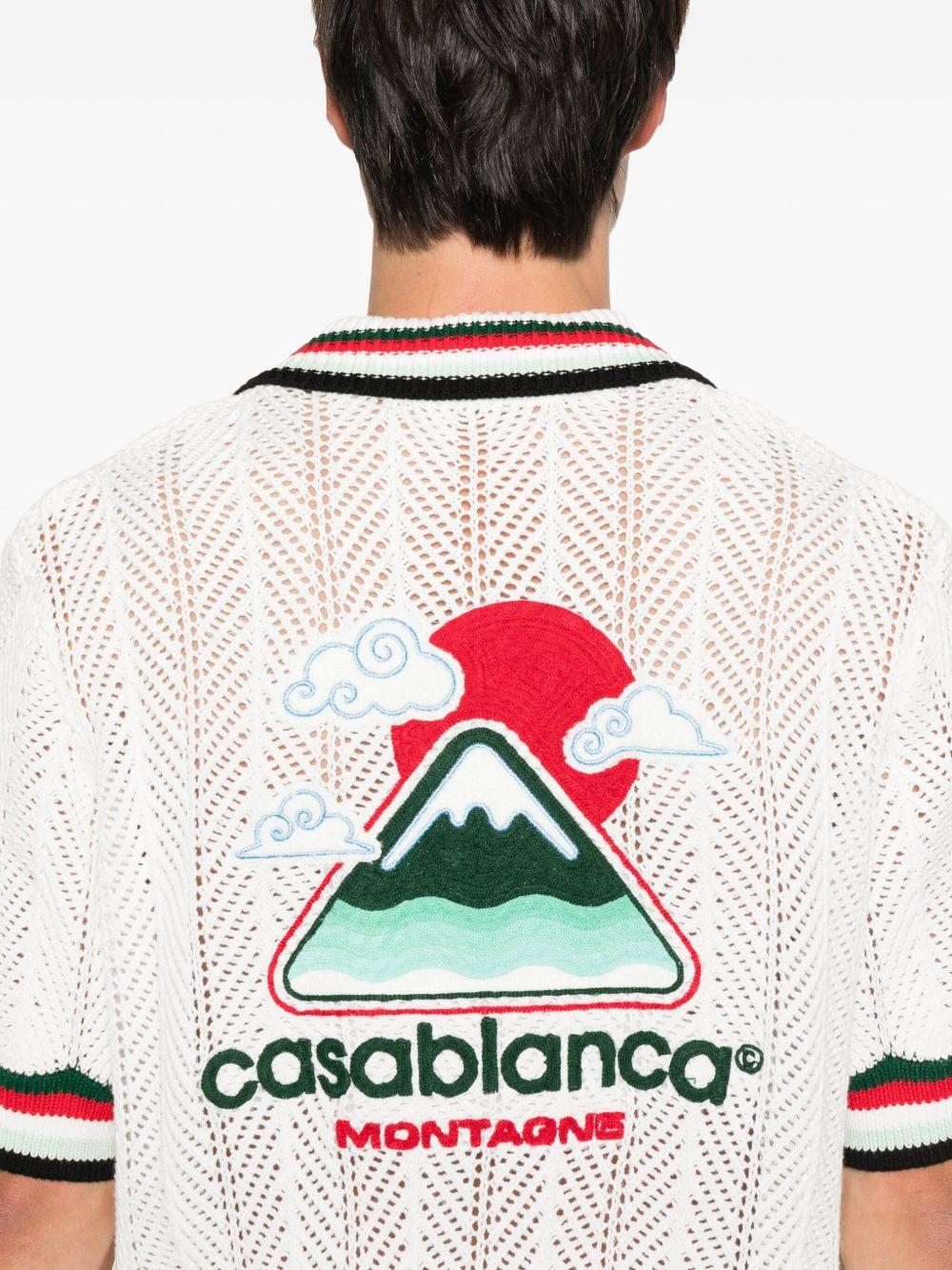 logo-embroidered shirt - 5