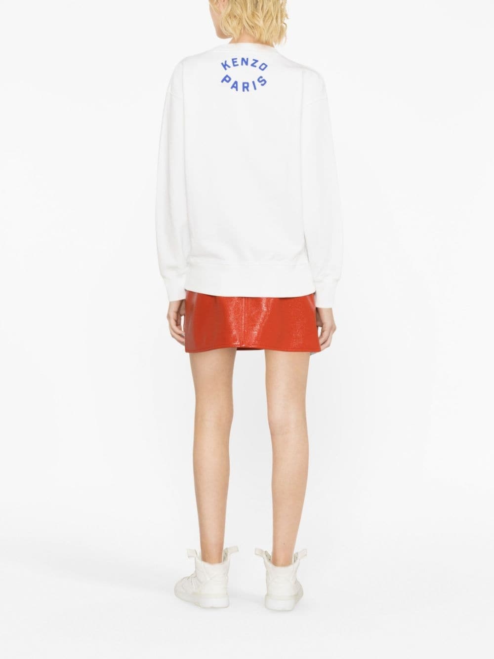 logo-print cotton sweatshirt - 3