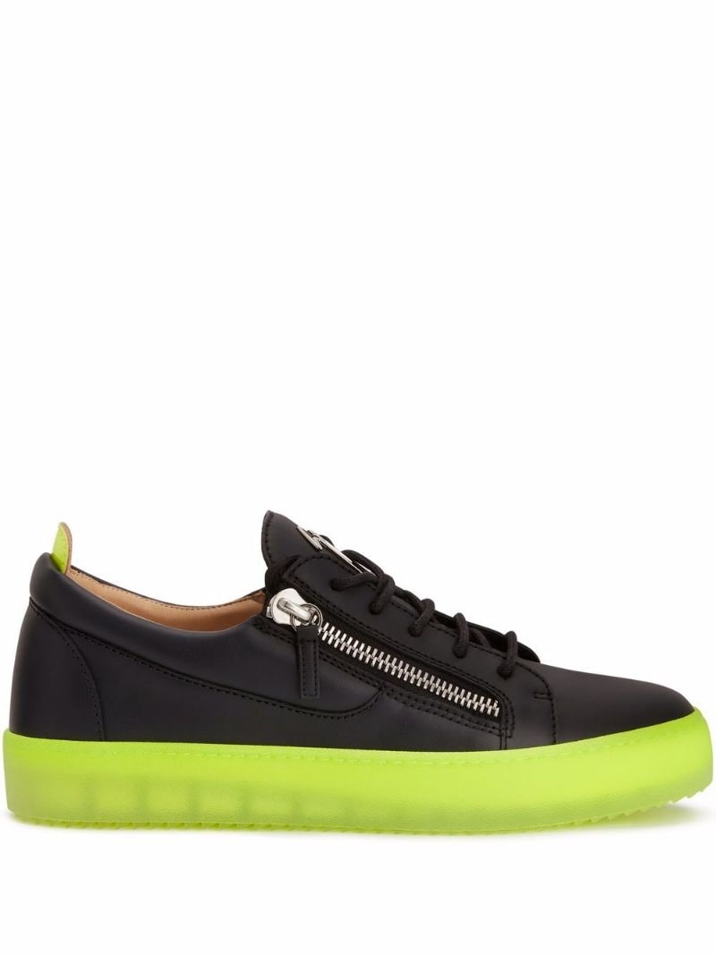 Frankie leather low-top sneakers - 1