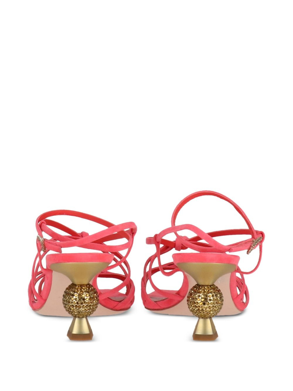 crystal-embellished knotted sandals - 3