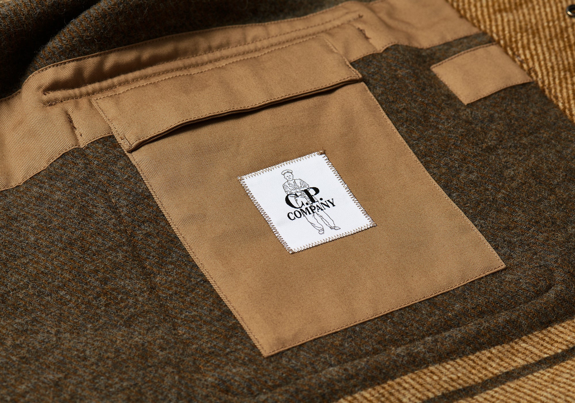PALACE C.P. COMPANY DUFFEL JACKET RUBBER WOOL BROWN - 9