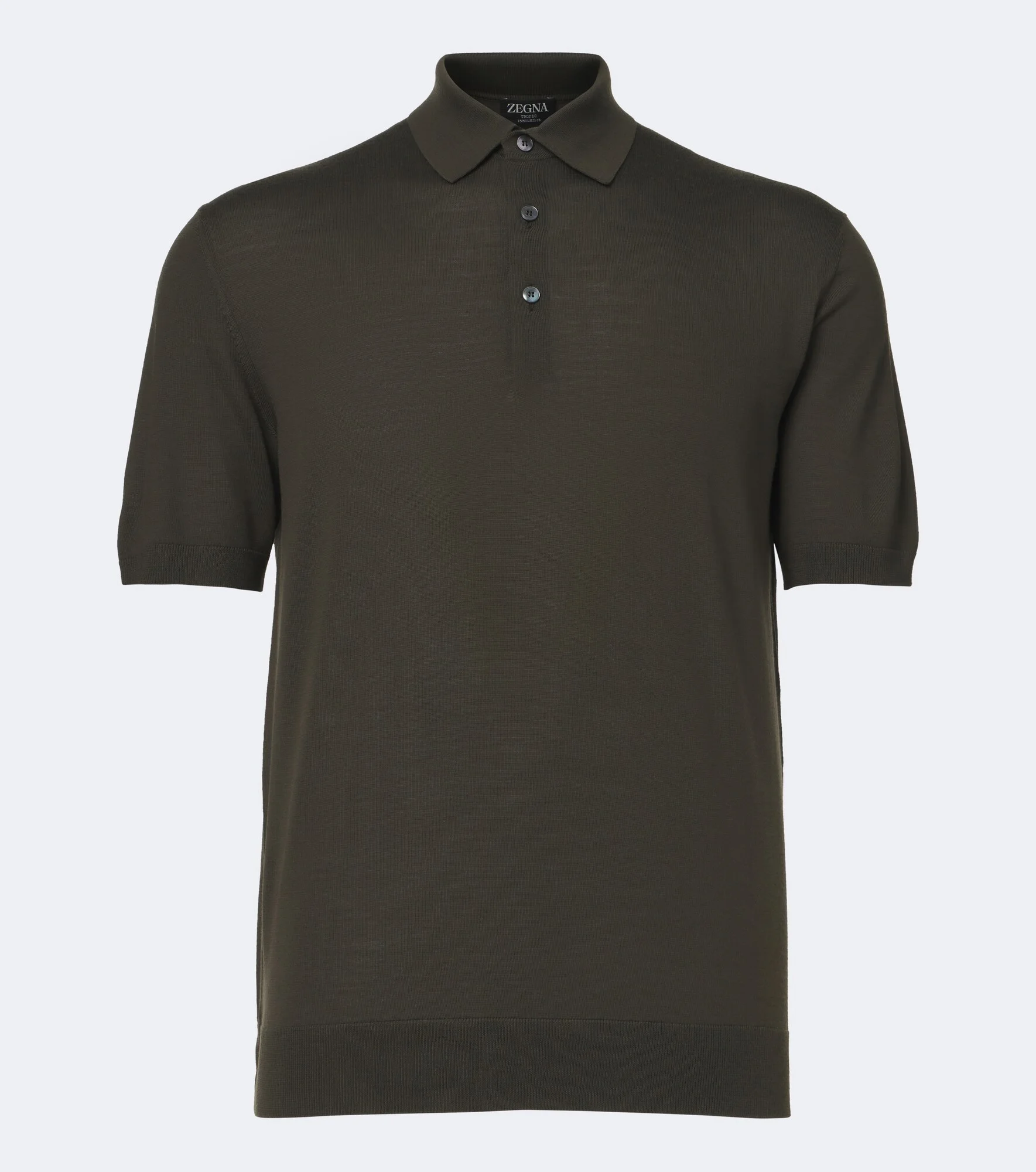 Wool piqué polo shirt - 1