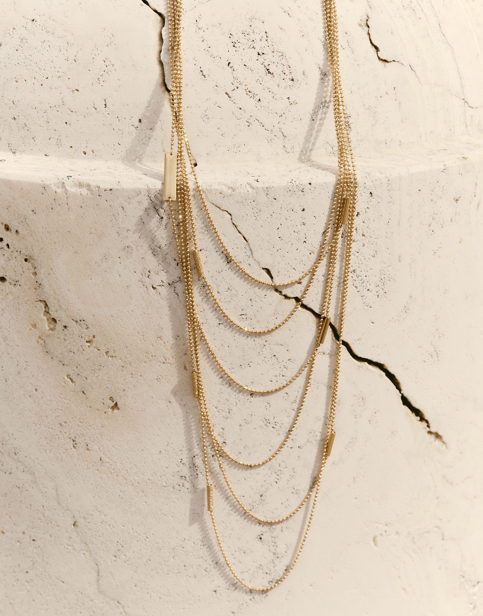 18k Gold necklace with 0.015ct Diamond - 2