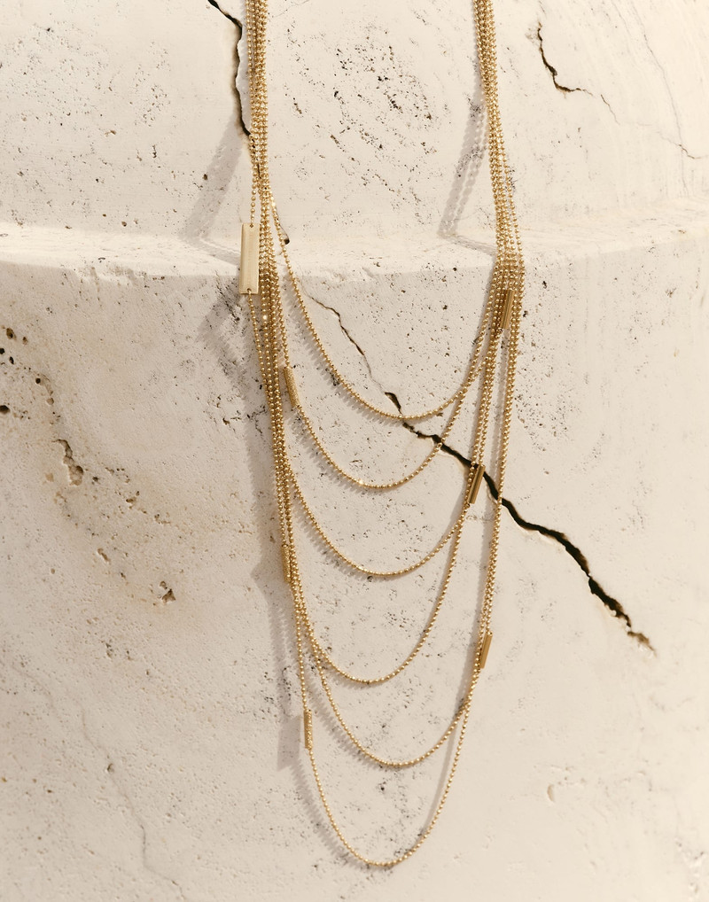 Brunello Cucinelli 18k Gold necklace with 0.015ct Diamond outlook