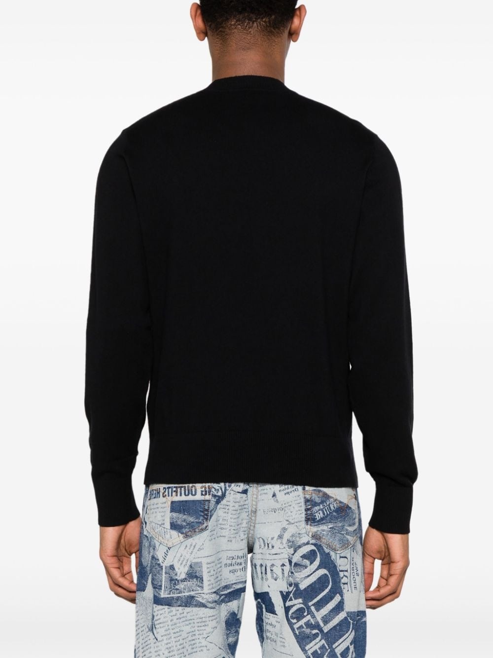 logo-embroidered crew-neck jumper - 4