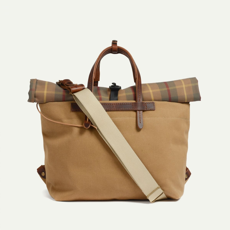 WOODY BUSINESS BAG - CHECK CAMEL 1