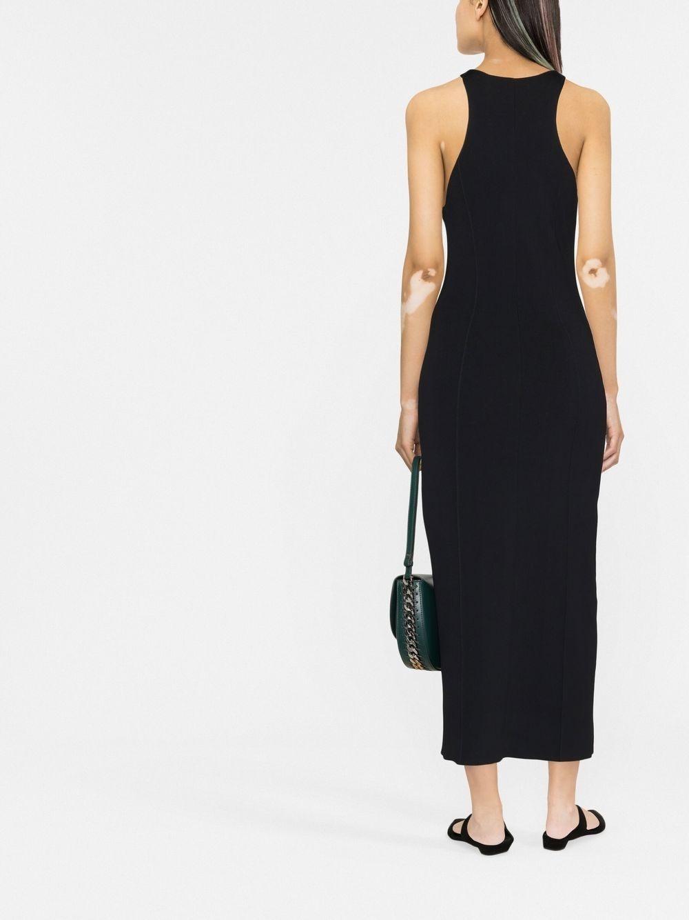 sleeveless fitted midi dress - 4