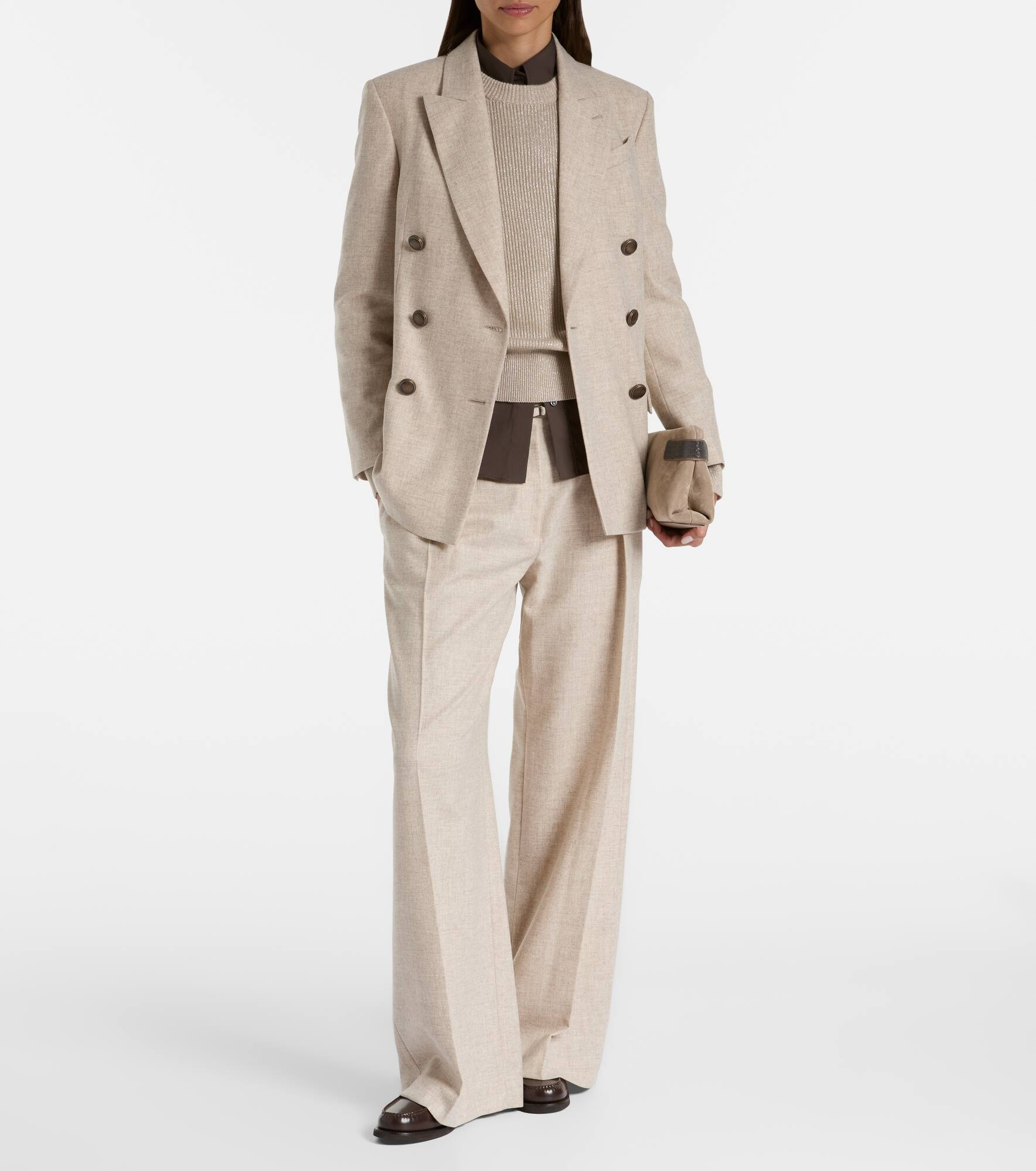 Wool and cashmere blazer - 7