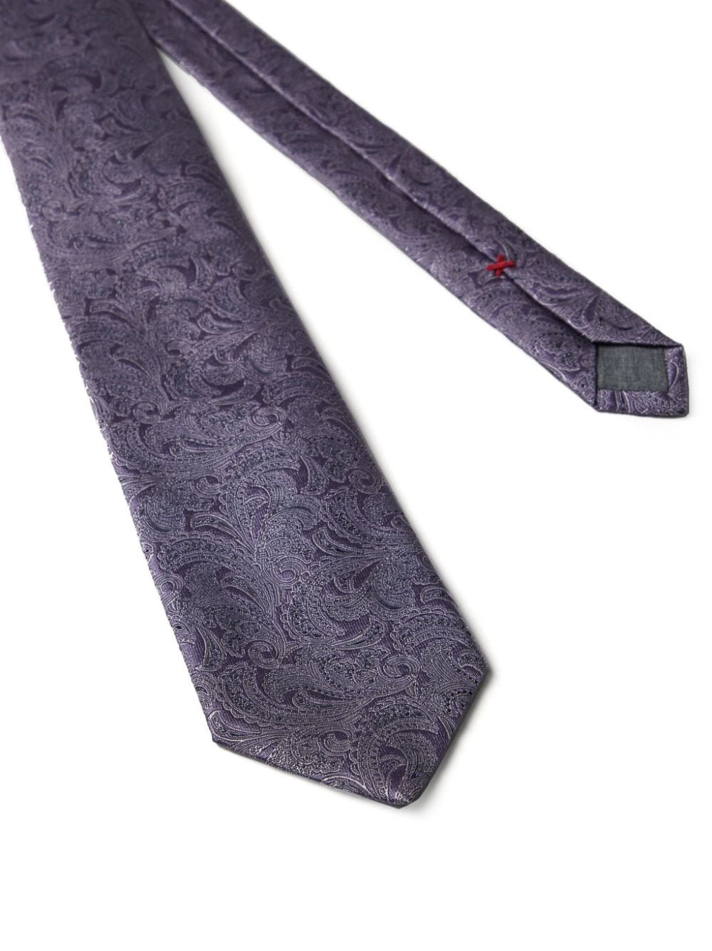 paisley-print silk tie - 2