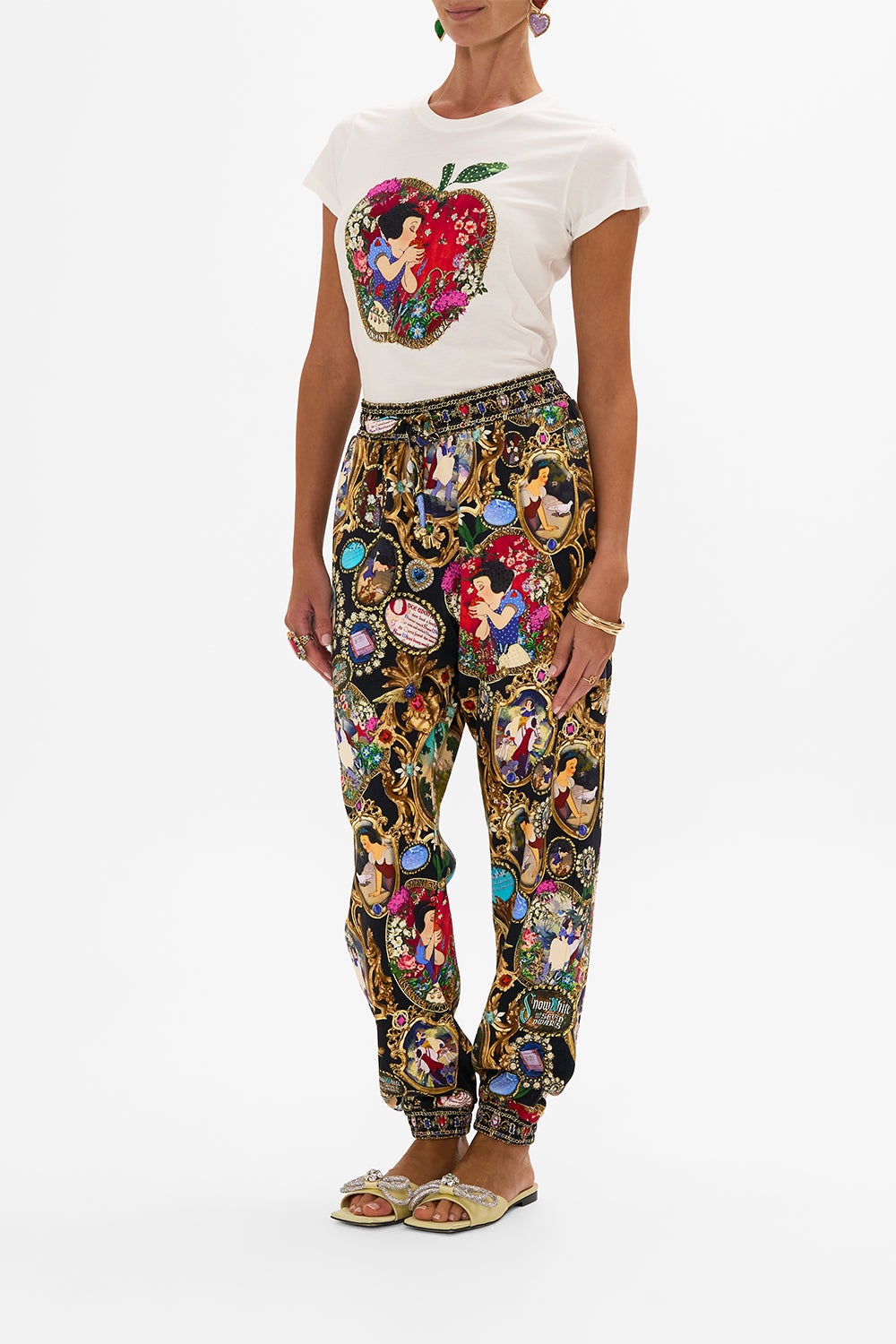 JERSEY TRACK PANT WITH SILK DETAILS - 4