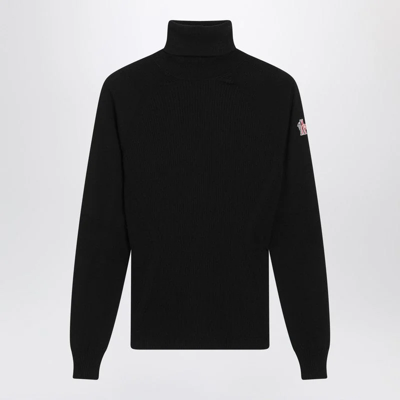 Moncler Grenoble Black Wool-Blend Turtleneck Sweater Women - 1