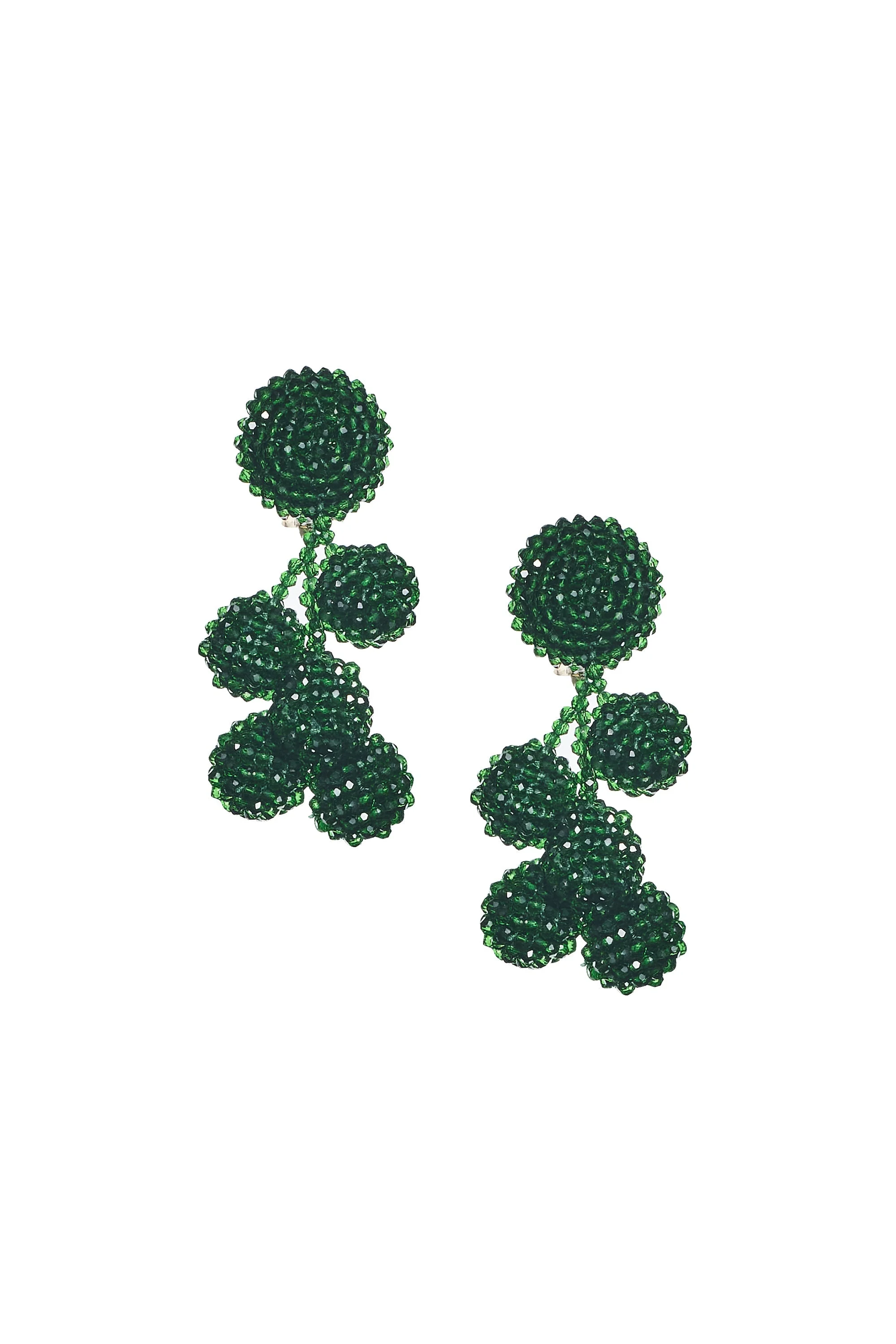 MINI COCONUTS EARRINGS - EMERALD - 1