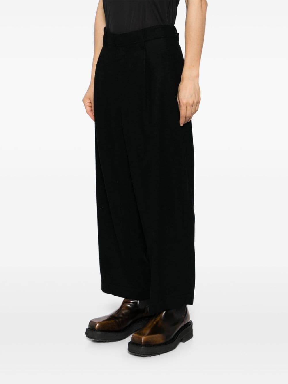 pleated tapered trousers - 3