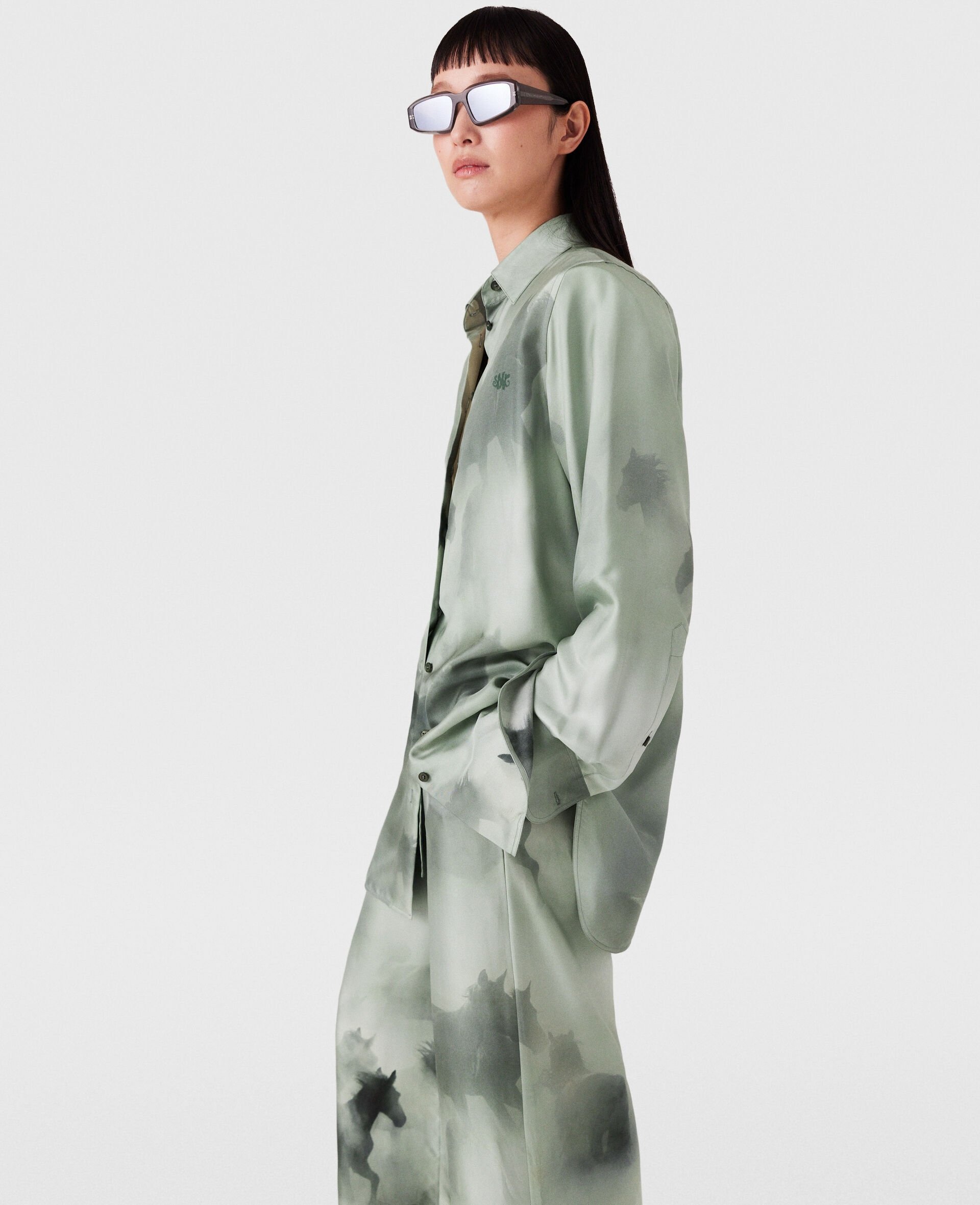 Oversized Horse Print Shirt - 3