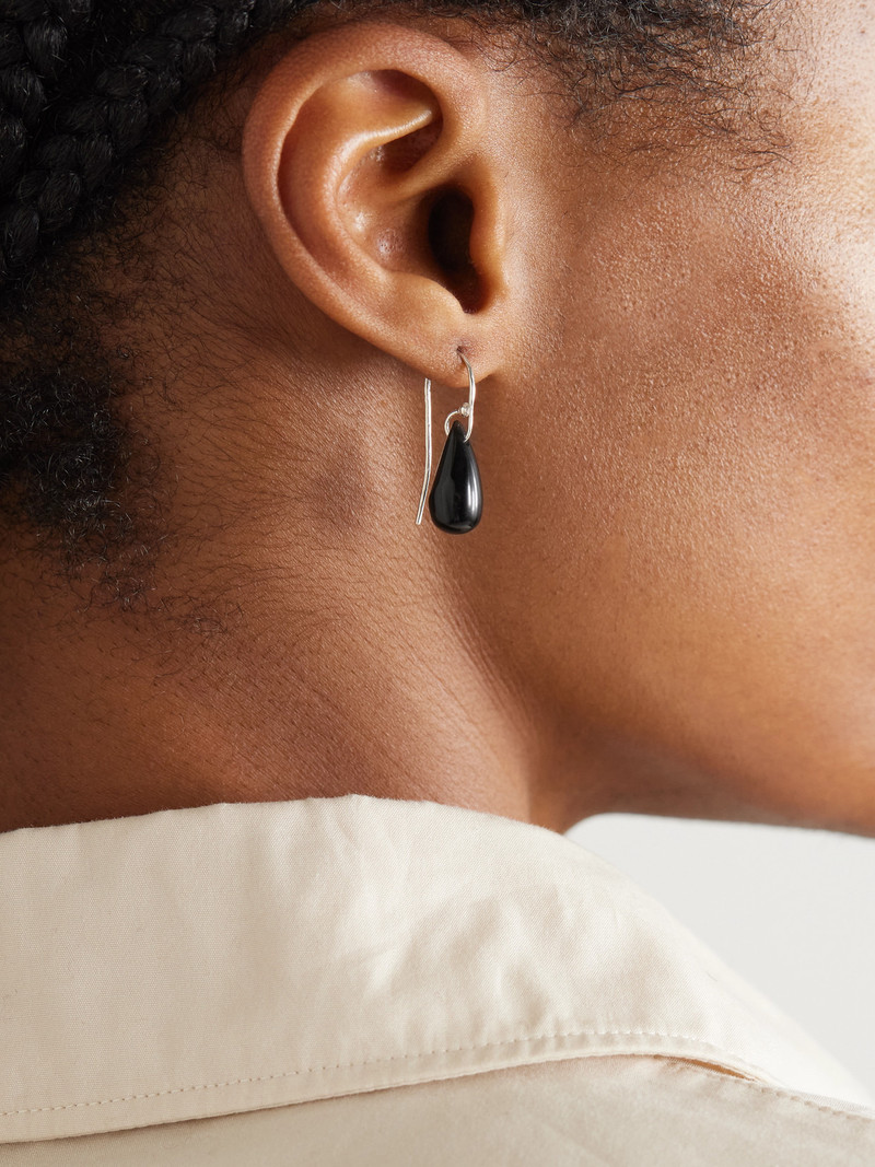 Sophie Buhai Droplet Silver Onyx Earrings outlook