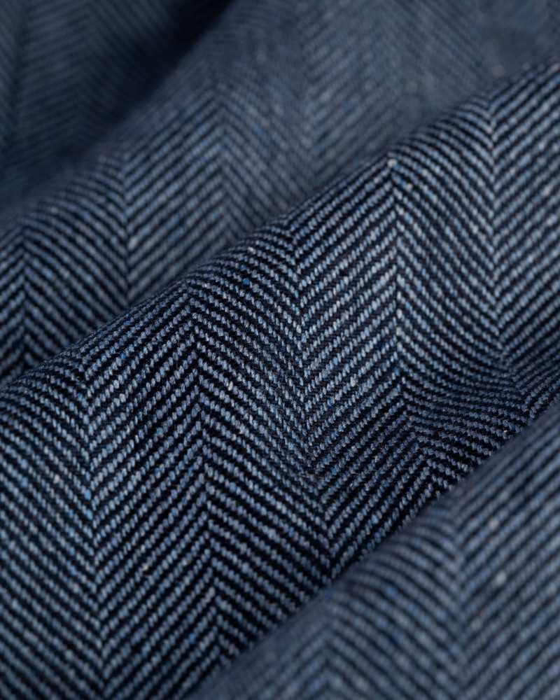 MADE-IN-CANADA BLUE HERRINGBONE SILK SPORT COAT 3