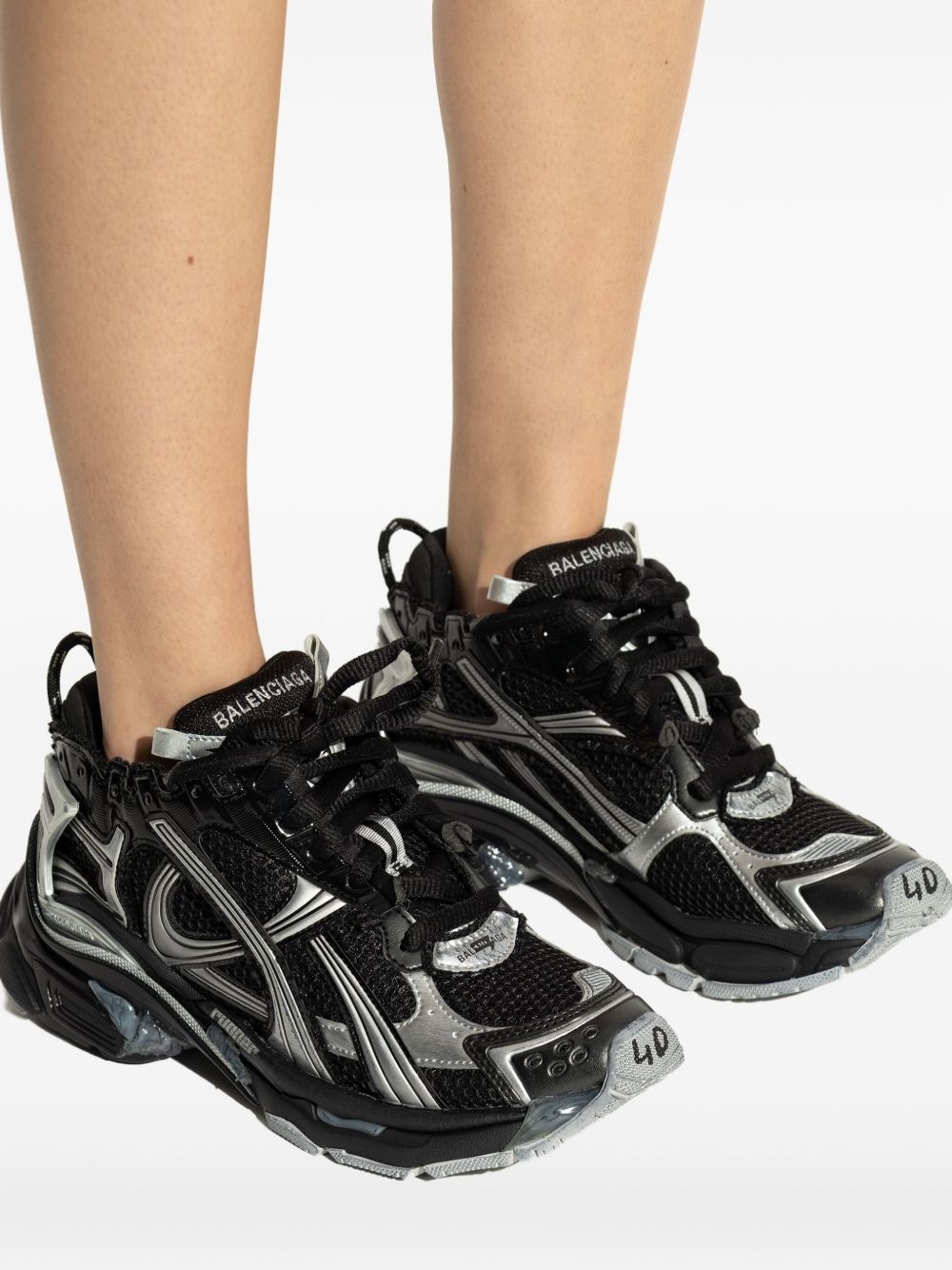 panelled sneakers - 6
