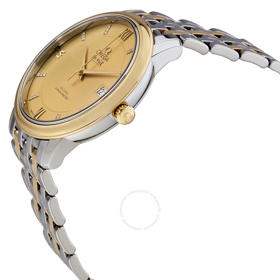 Omega De Ville Prestige Champagne Dial Stainless Steel and 18kt Gold Men's Watch 424.20.37.20.58.001 - 2