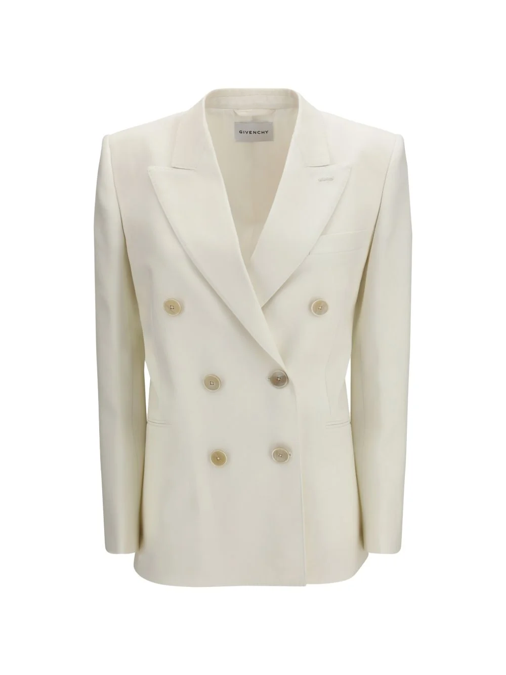 double-breasted wool blazer - 1