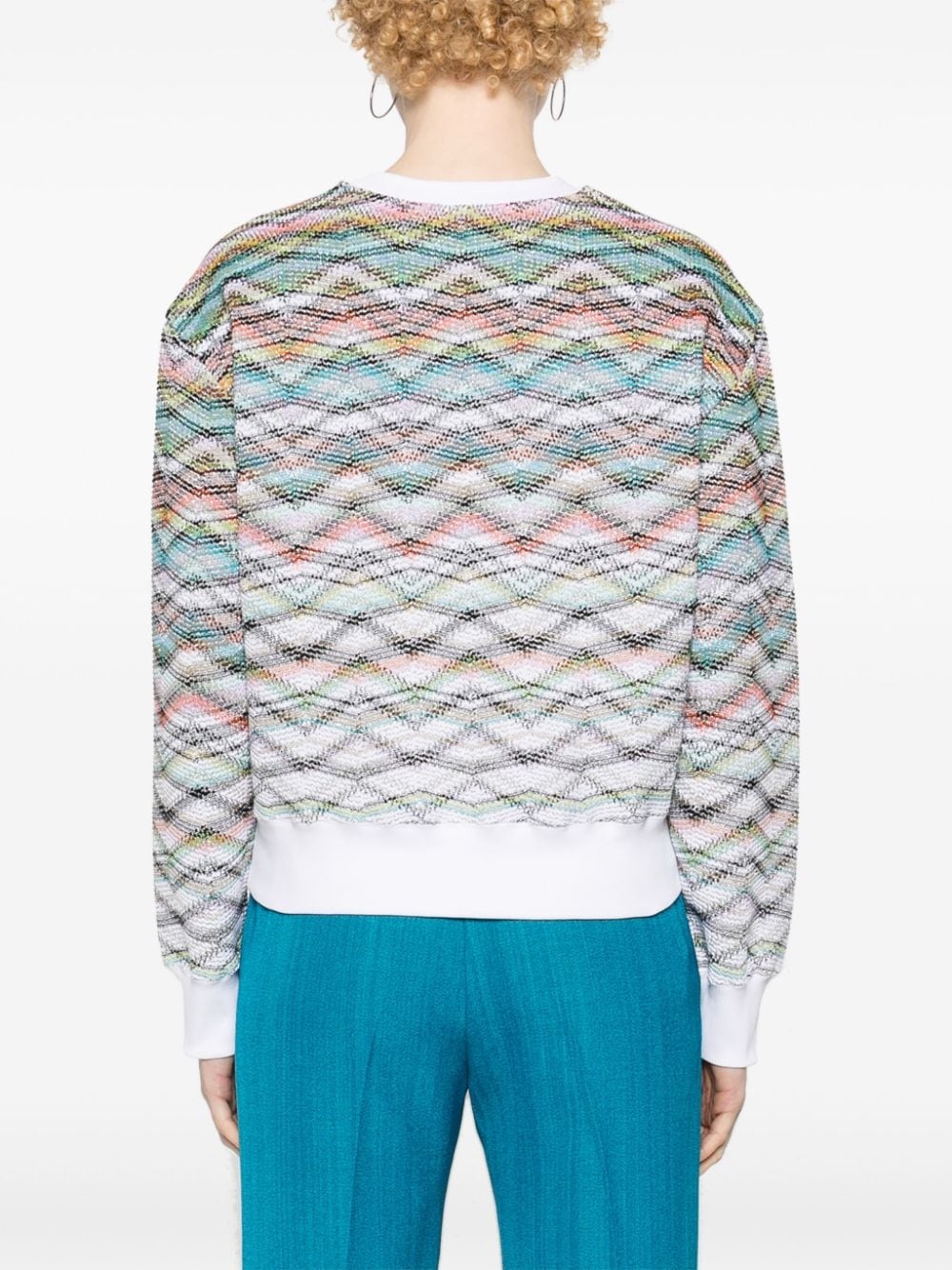 zigzag-woven sweatshirt - 4