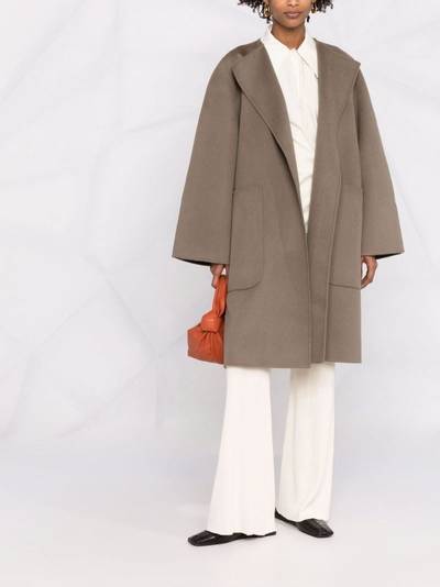 Totême Doublé patch-pocket cape coat outlook