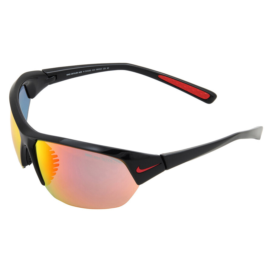 Nike Red Mirror Wrap Men's Sunglasses NIKE SKYLON ACE M MI DV2163 010 69 - 4
