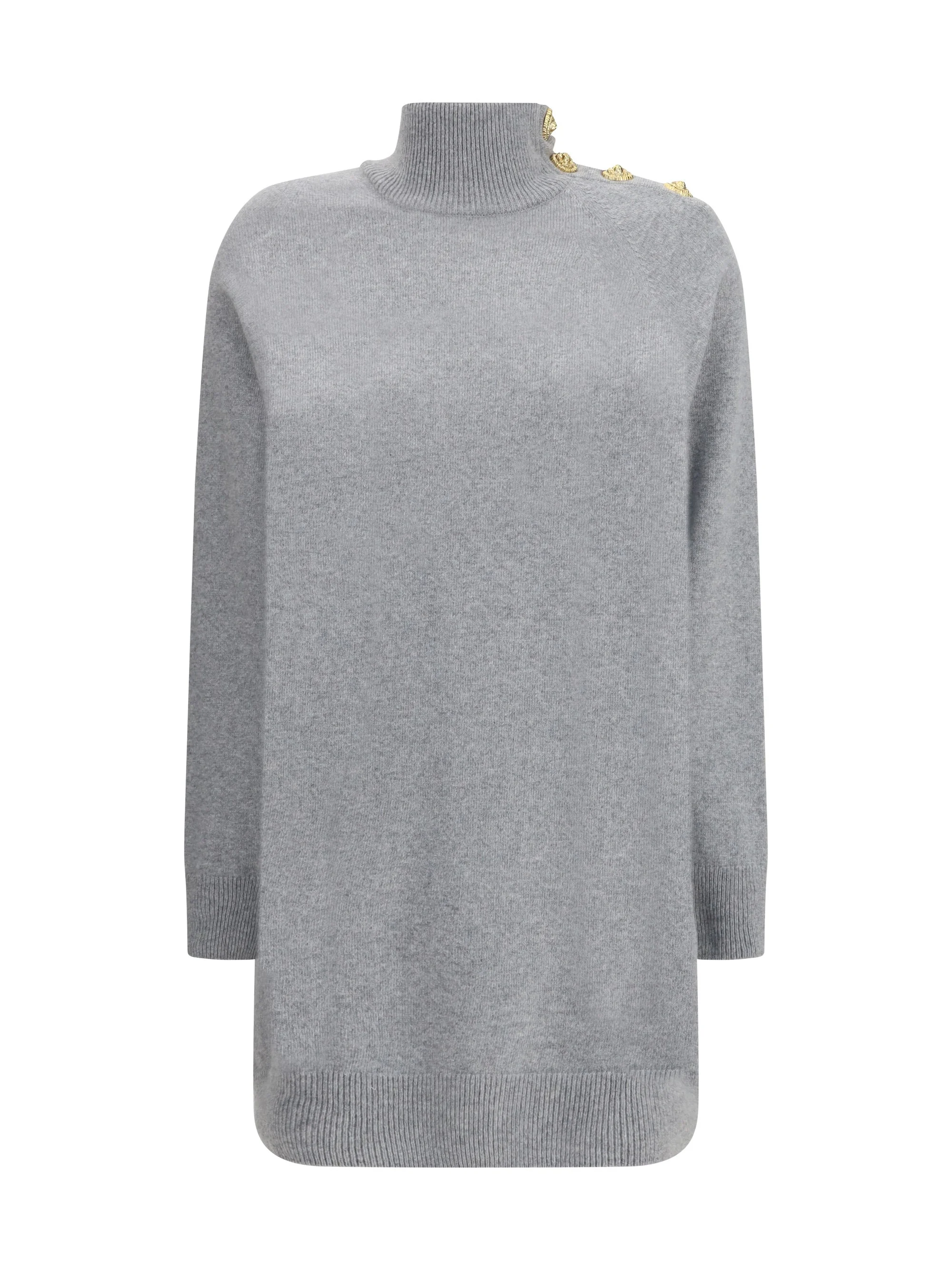 Balmain Women Short Cashmere Sweater Dress - 1