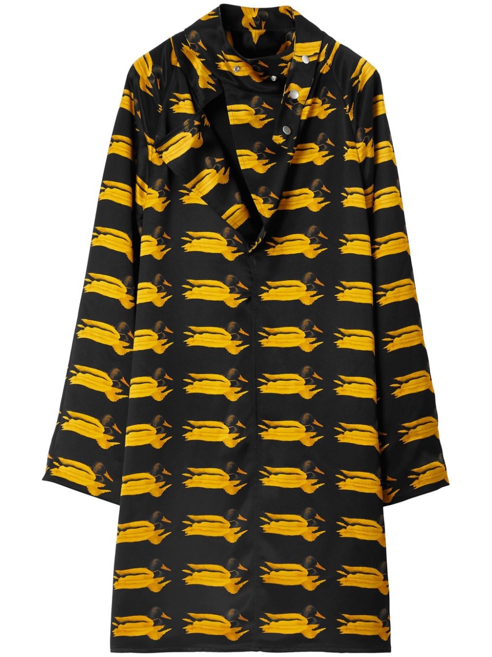 duck-print silk minidress - 1