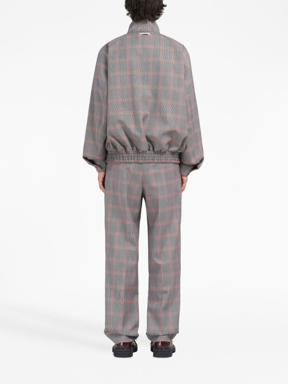 plaid-check bomber jacket - 4