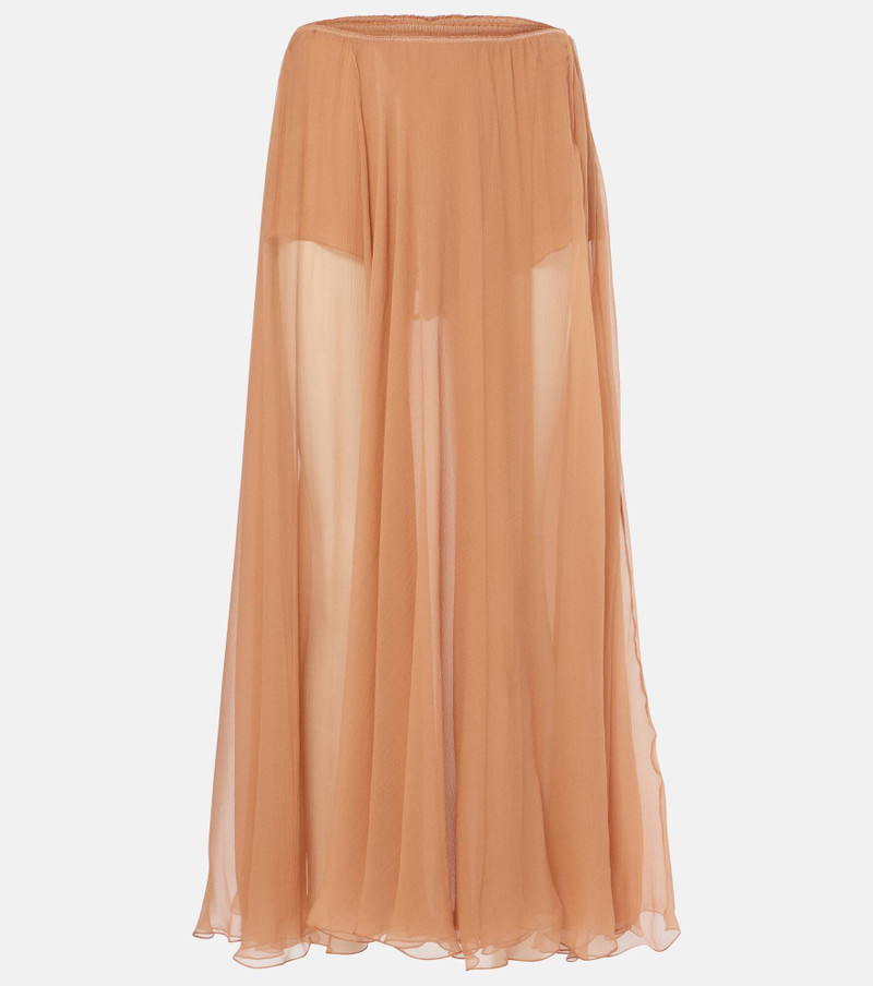 Silk muslin midi skirt - 1