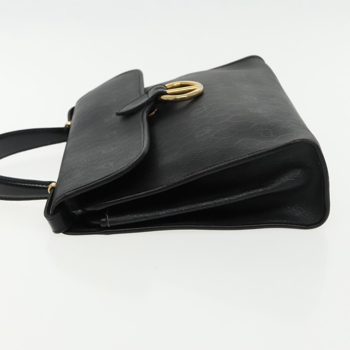 DIOR Honeycomb Canvas Hand Bag Black Gold - 4