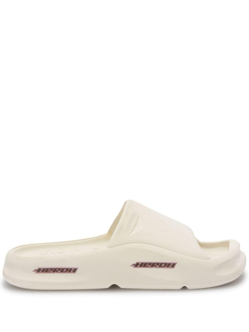 Eco Moulded logo-embossed slides 1