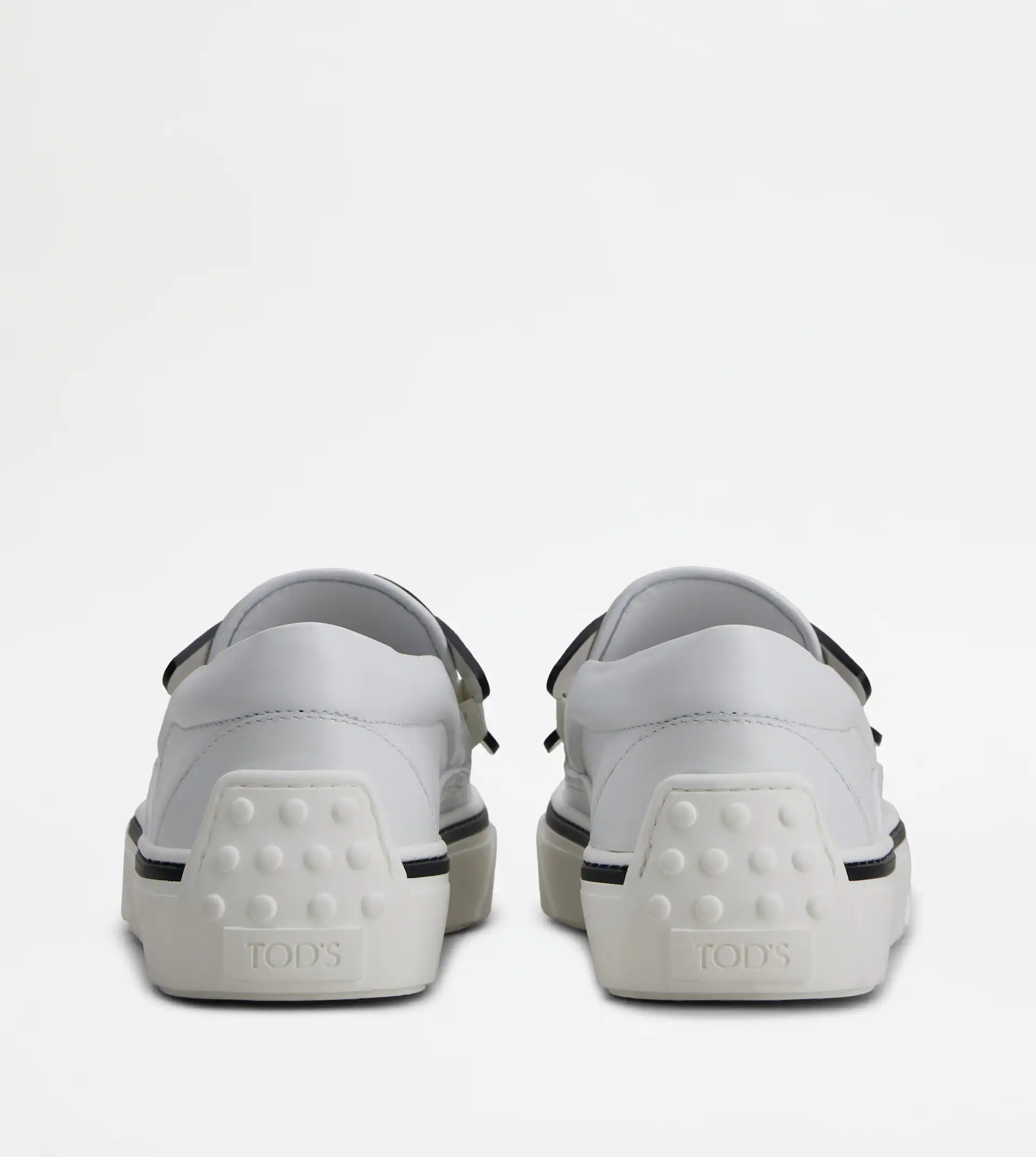 TOD'S SLIP ON SHOES IN LEATHER - WHITE - 3