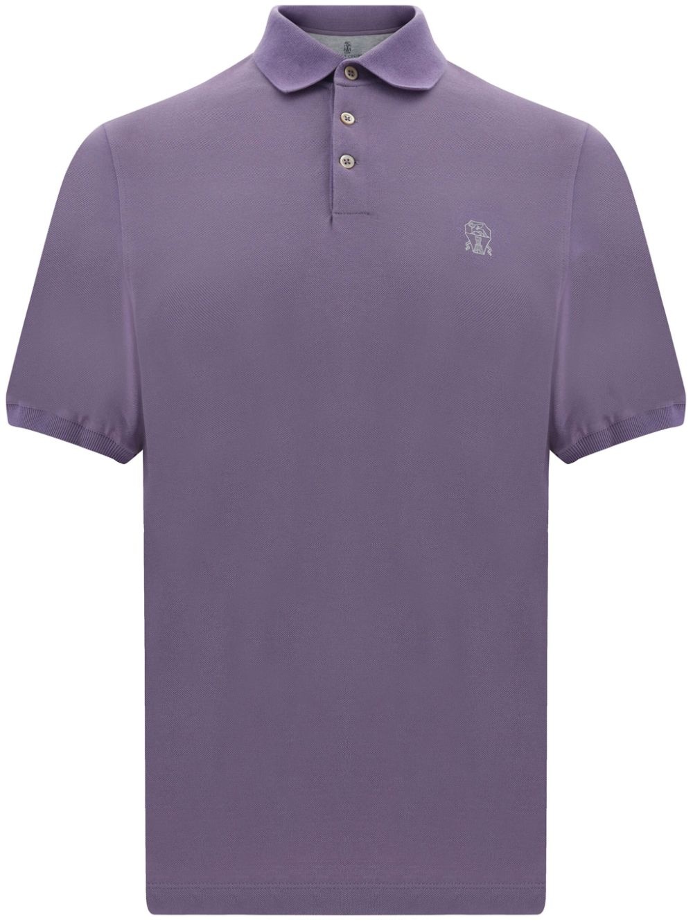 Logo-embroidered polo shirt - 1