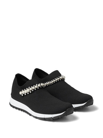 JIMMY CHOO Verona knit embellished sneakers outlook