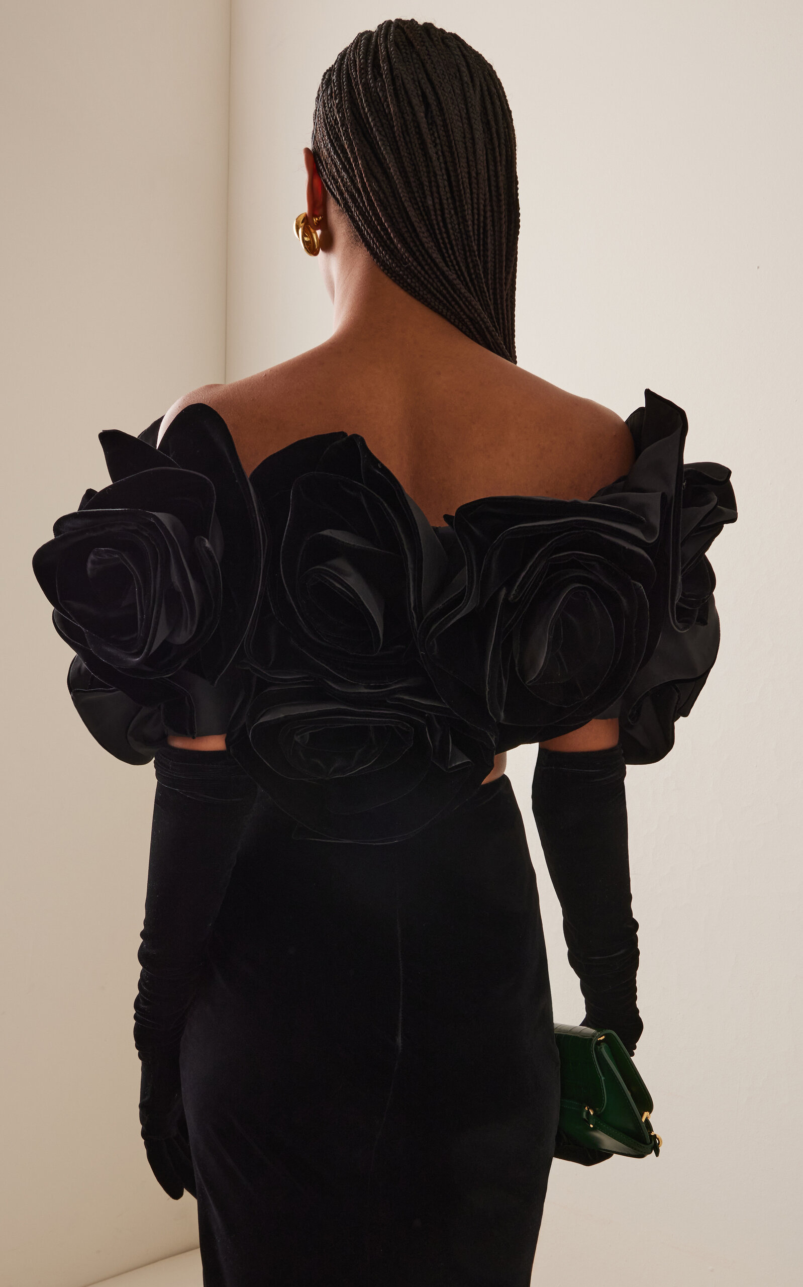Flower-Detailed Top black - 4