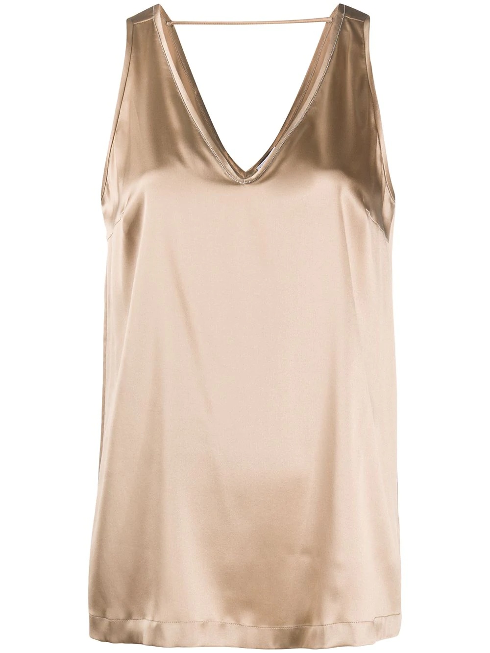 sleeveless v-neck top - 1