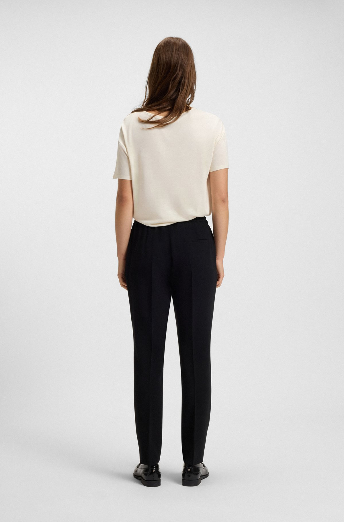 REGULAR-FIT JERSEY TOP WITH STRETCH-SILK FRONT - 4