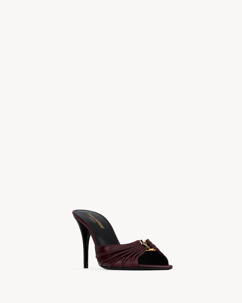 SAINT LAURENT BABYLONE MULES IN SMOOTH LEATHER outlook
