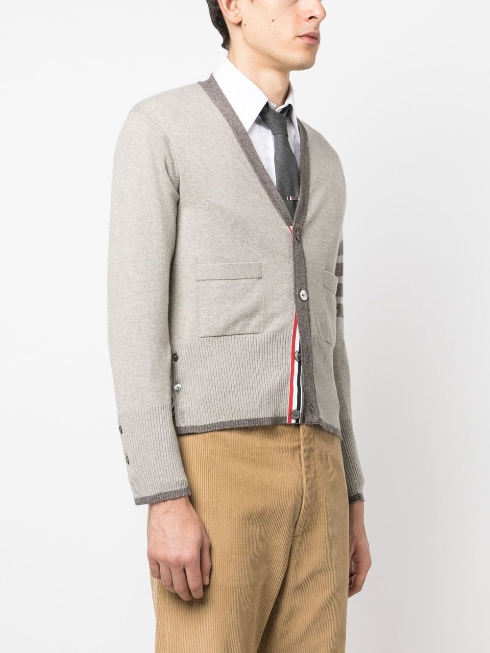 4-Bar cashmere cardigan - 3