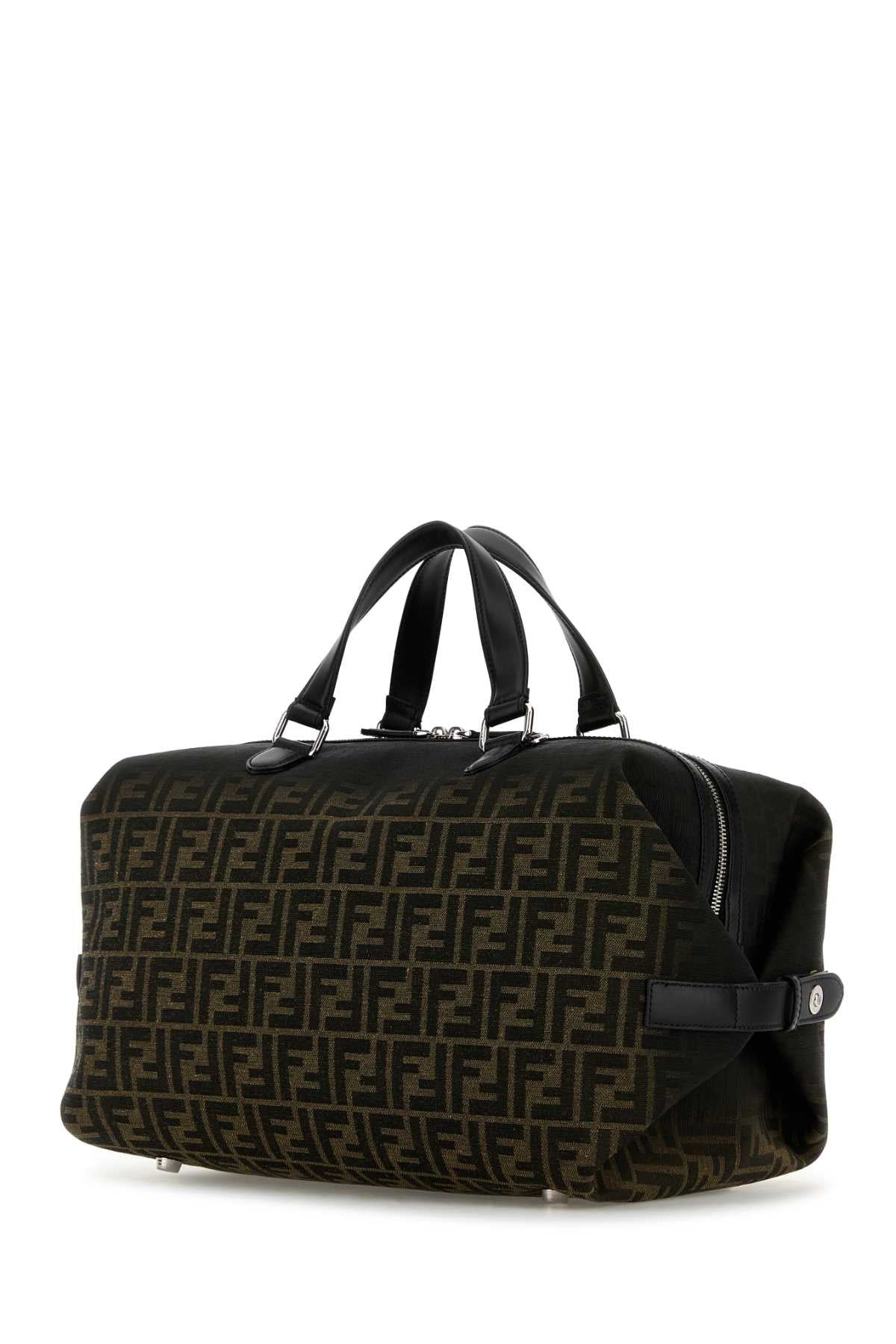 Fendi Men Embroidered Fabric Medium Fendi Siesta Ff Eclissi Travel Bag - 2