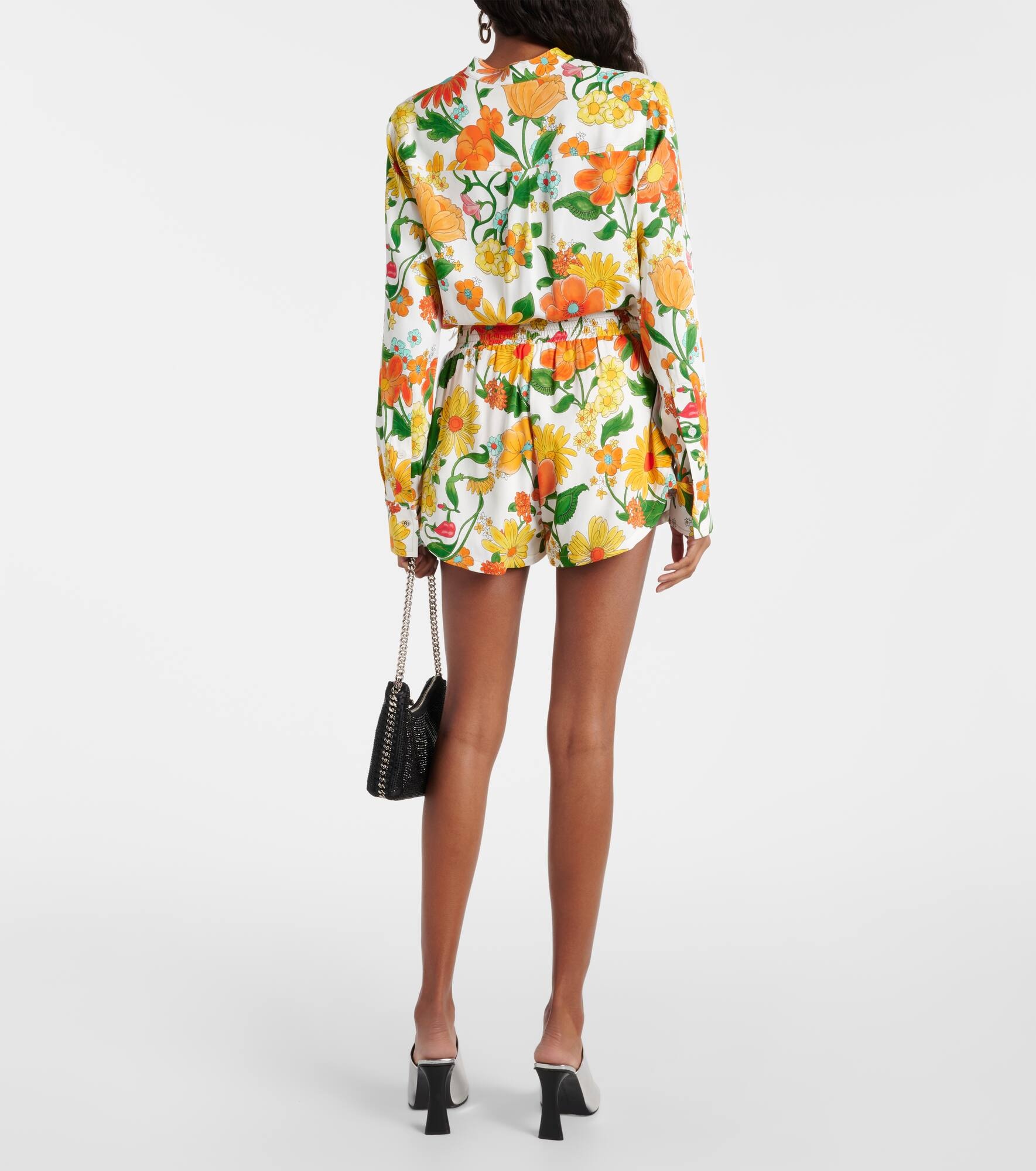 Printed mid-rise shorts - 3